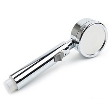 雙重節水開關蓮蓬頭, 銀色, 1個