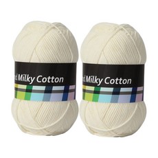 brandyarn Milky Cotton 編織線, 1香草, 2個