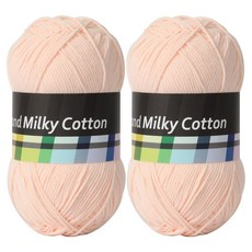 乳白色棉針織線 2Ea, 44 Skin, 2捆