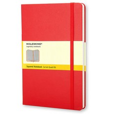 몰스킨 클래식노트 스퀘어드 하드커버, 레드 포켓(Pocket), 1개