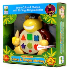 러닝저니 Early Learning Colors&Shapes Monkey (원숭이와 도형친구들), 혼합 색상, 1개