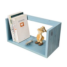 4MERIT 木質書架, Blue, 1個