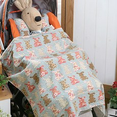 Coney Island 細纖維毯 L號, 復古兔(藍色)