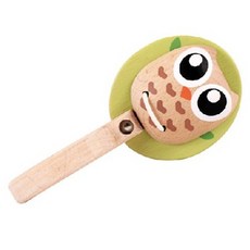 EverEarth 木製手搖鈴 貓頭鷹