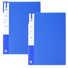 지에스나인 도리미 A4 클리어파일, 청색, 2개입