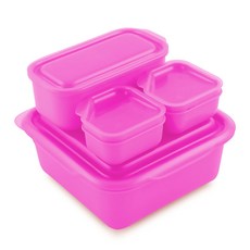 굿빈 포션온더고 도시락, 핑크, 1세트