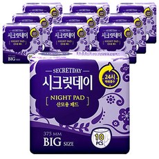 시크릿데이 산모용 패드 빅사이즈, 10매, 10개