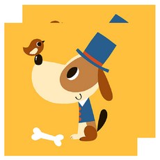 Artjoy 數字油畫 20 x 20cm, 小狗查爾斯, 2個