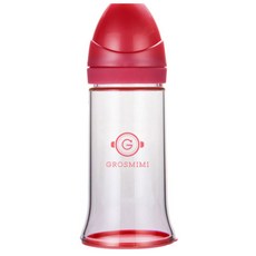 그로미미 일회용 젖병 250ml, 레드, 1개