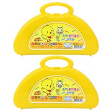 DONG-A 黃色小雞蠟筆, 24色, 2盒
