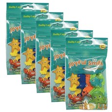 조이풀스마일 어린이치실 20개입, 바다동물타입, 5개