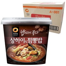 청정원 즉석밥&국밥 상하이짬뽕밥, 12개, 64g