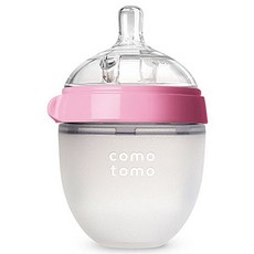 como tomo 矽膠奶瓶 單入組, 1階段, 粉紅色, 1個, 150ml