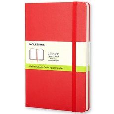 몰스킨 클래식 플레인 하드커버 포켓 수첩 192매, 레드, 1개
