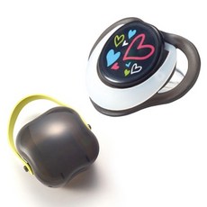 콤비 수면 노리개 젖꼭지 + 블랙 케이스, L (8개월~18개월), 1세트