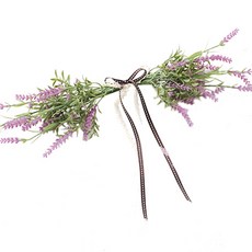 幸福世界 人造花環 中, 淡紫色種子薰衣草, 1 個, 粉紅色