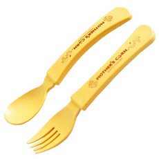 마더스콘 쥬니어 스푼포크 세트, 옐로우, 1개