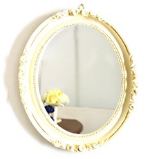 Kidari 茱莉圓形鏡, 象牙白