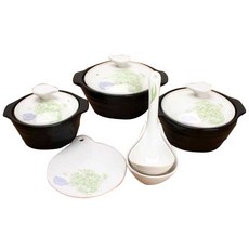 LKmade 植物印花雙耳陶瓷砂鍋具組, 1組