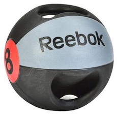리복 STUDIO 더블그립 메디신볼, 그레이 + 블랙, 8kg, 1개