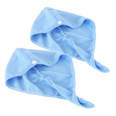 Declock盤髮浴帽, 2個, 藍色