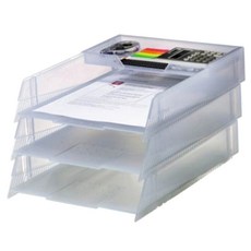 SYSmAX 桌面文件託盤 22141, 煙灰色, 3.5層