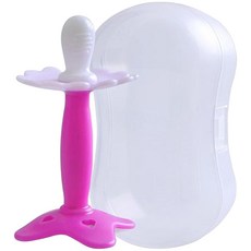 베니앙 실리콘 플라워 노리개 치발기 + 보관케이스, 핑크, 1세트