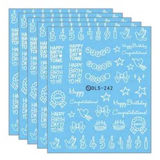 카카스 워터데칼 네일스티커, W-506, 5개