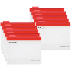 Esselte PP 透明懸掛文件夾, 紅色, 10個