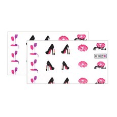 BLUESEA 水轉印貼紙K162, 2個, 單一顏色