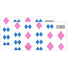 BLUESEA 水轉印貼紙T105, 2個, 單色