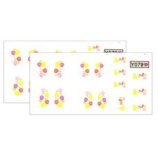 BLUESEA 水轉印貼紙Y079, 2個, 單色