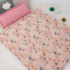 BEAUTE HOUSE 一體式午睡被+四季枕組, 小鳥款(粉色)