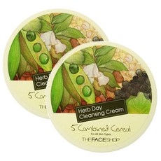 더페이스샵 허브데이 5가지곡물 클렌징크림, 2개, 150ml