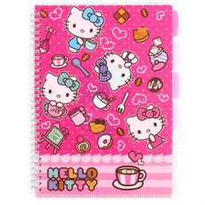 CNG 헬로키티 인덱스 화일 노트, 핑크, 1개, 1개