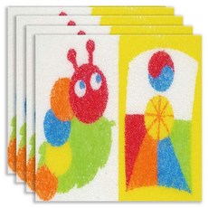 유니아트 데코샌드 연필꽂이 204 애벌레 방패연, 칼라혼합, 4개