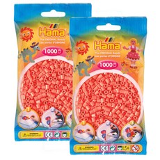 비즈 팩 1000_HM20744, 2개, 파스텔 레드