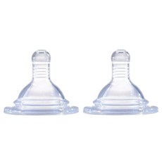 PRINCE LIONHEART 慢流量奶嘴, 透明, 2個