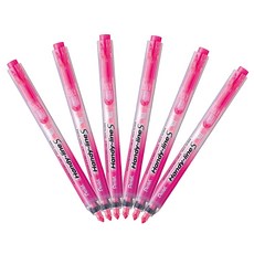Pentel 飛龍文具 手柄線 S 螢光筆 SXS15-P, 6個, 粉色