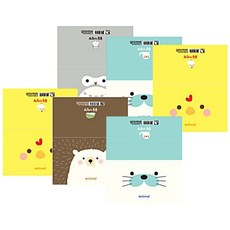 핑크풋 1000애니멀용돈기입장, 랜덤발송, 6개