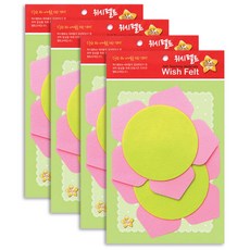 Uniart 製作 5 個氈花板, 4個, 粉色的