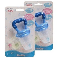 mom's Baby 蔬果咬合奶嘴, 藍色, 2組