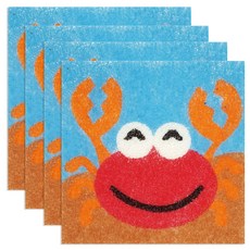 유니아트 데코샌드 액자 112 꽃게, 칼라혼합, 4개