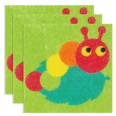 유니아트 데코샌드 액자 114 애벌레, 혼합 색상, 3개