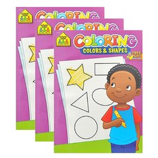 BAZIC 스쿨존 컬러링/액티비티 북 COLOR & SHAPES, 3개