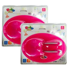 嬰兒護理軟嬰兒食品套組嬰兒餐具, 2組, 粉色