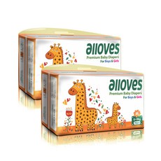 alloves 佰分愛 優質黏貼型尿布, M, 92片