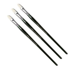 韓國 Rubens 藝術畫筆 600F 油畫用毛刷, 3個, 12號