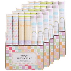 담쟁이 디자인 연필 캡 세트, 2, 6개입 x 5개