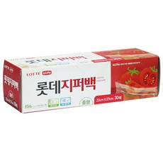 롯데이라이프 지퍼백 중형 30매, 중(M), 30개, 1개